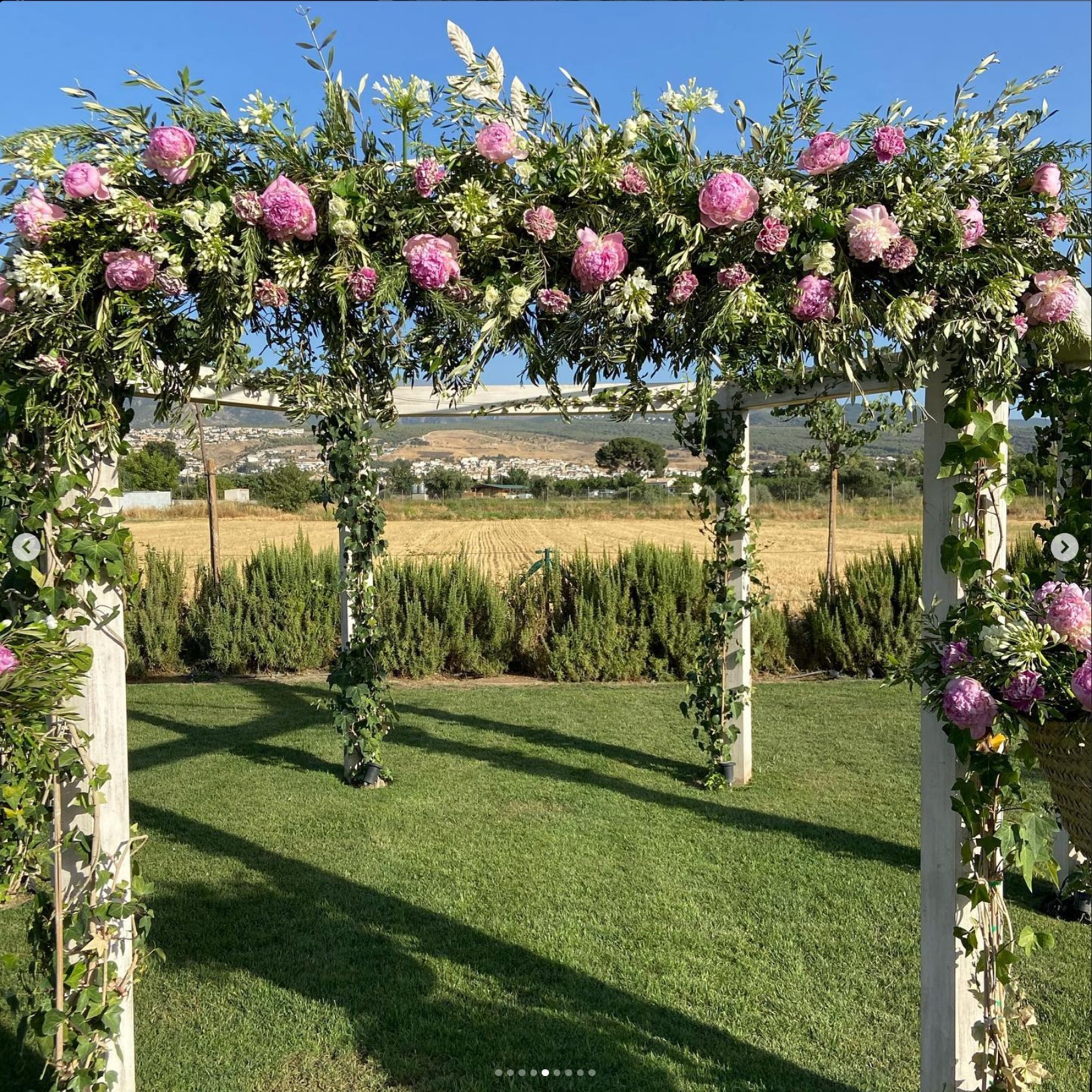 Arco floral para boda